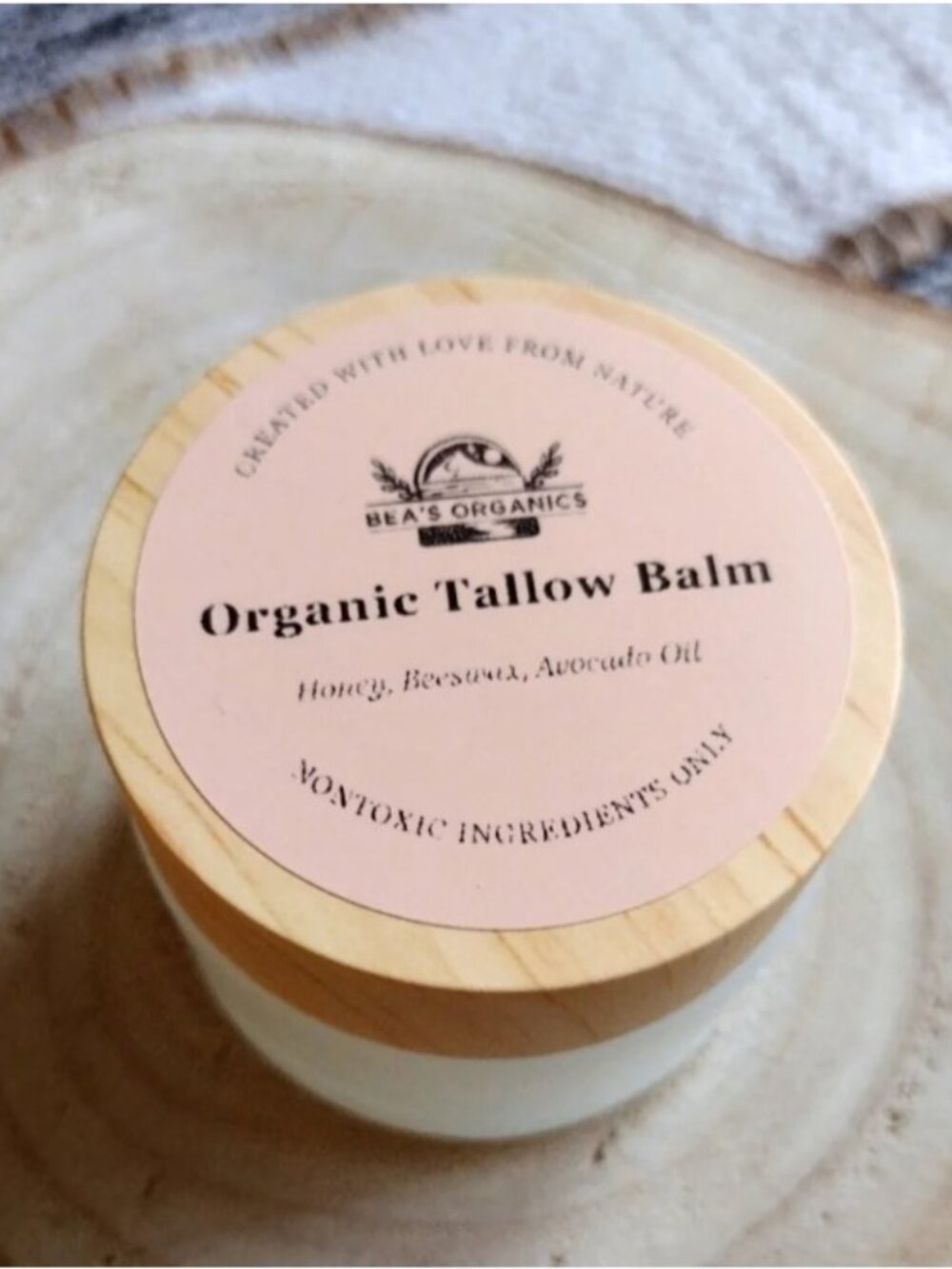 Organic Tallow Balm with Honey and Electrolytes 2 oz